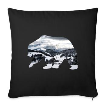 Polar Bear. - Housse de coussin décorative 45 x 45 cm - noir - Devant