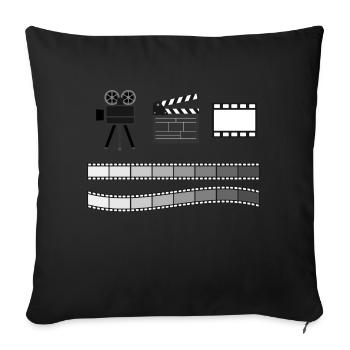 Film - Sofakissenbezug 45 x 45 cm - Schwarz - Vorne