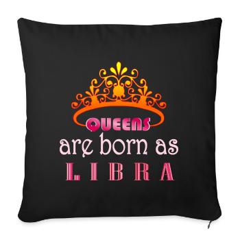 Signe du zodiaque Balance - Housse de coussin décorative 45 x 45 cm - noir - Devant