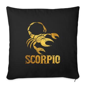 Sternzeichen Skorpion - Sofakissenbezug 45 x 45 cm - Schwarz - Vorne