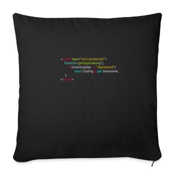 Geek attitude code - Sofa pillowcase 17,3'' x 17,3'' (45 x 45 cm) - black - Front