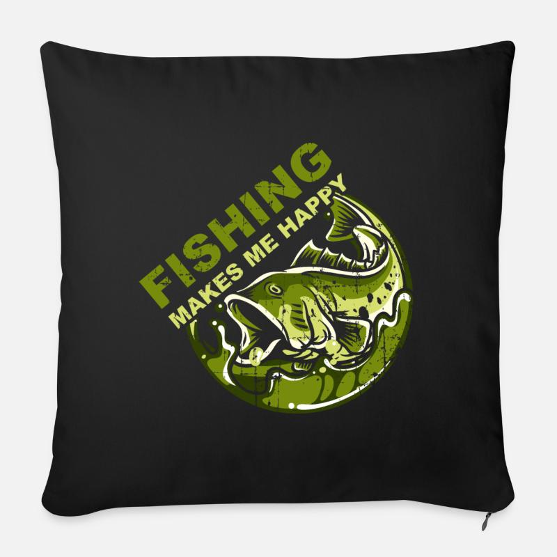 Angler - Sofakissenbezug 45 x 45 cm - Schwarz