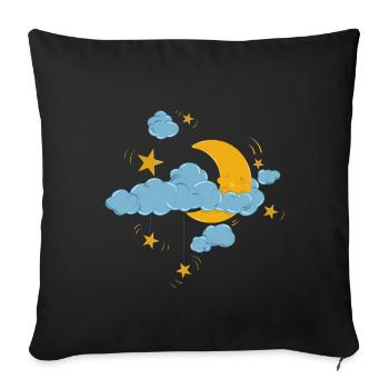 Der Sternenhimmel - Sofakissenbezug 45 x 45 cm - Schwarz - Vorne