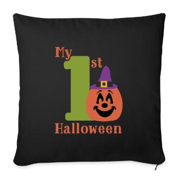 Halloween Baby Pumpkin Gift Idea Birth - Sofa pillowcase 17,3'' x 17,3'' (45 x 45 cm) - black - Front