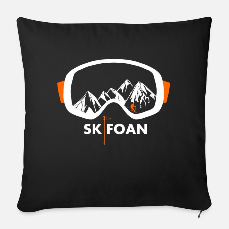 Skifoan Skibrille - Sofakissenbezug 45 x 45 cm - Schwarz
