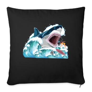 Megalodon attacks ! - Sofakissenbezug 45 x 45 cm - Schwarz - Vorne