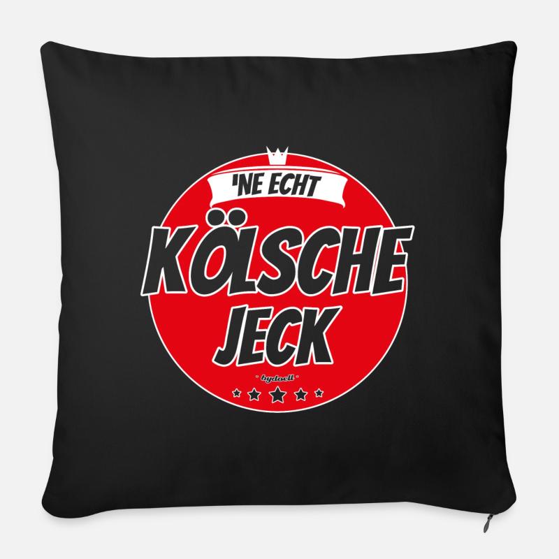 Kölsche Jeck - Sofa pillowcase 17,3'' x 17,3'' (45 x 45 cm) - black