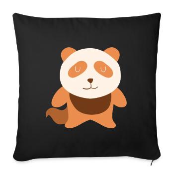 Cute red panda - Netter roter Panda - Sofakissenbezug 45 x 45 cm - Schwarz - Vorne
