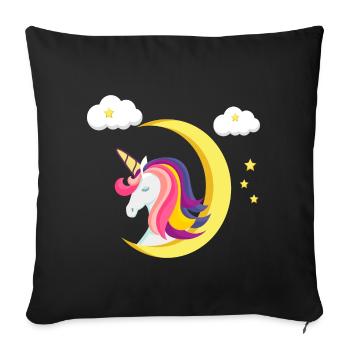 Licorne - Licorne - Housse de coussin décorative 45 x 45 cm - noir - Devant