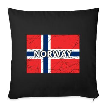 Norwegen - Sofakissenbezug 45 x 45 cm - Schwarz - Vorne