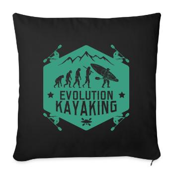 Evolution Kayak | Canoeing Outdoor Canoe Gift - Sofa pillowcase 17,3'' x 17,3'' (45 x 45 cm) - black - Front