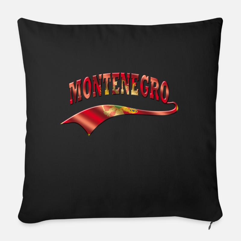 Montenegro - Sofakissenbezug 45 x 45 cm - Schwarz