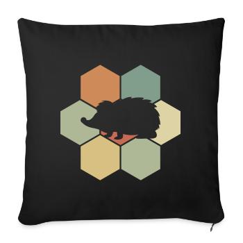 Igel - Sofakissenbezug 45 x 45 cm - Schwarz - Vorne