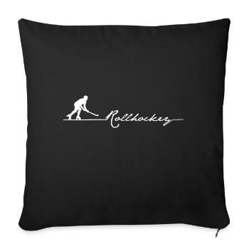 roller Hockey - Sofa pillowcase 17,3'' x 17,3'' (45 x 45 cm) - black - Front