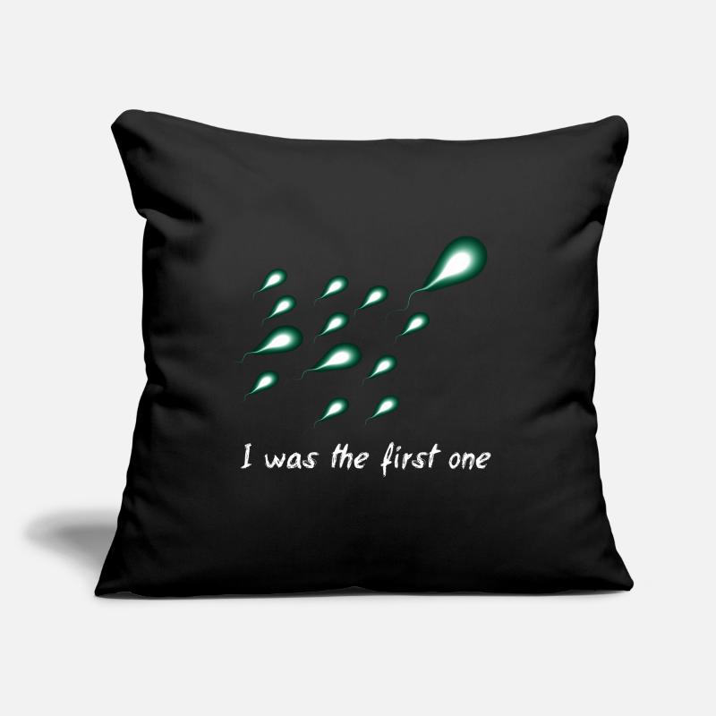 I was the first - sperm sperm gift idea Sofa pillowcase 17,3'' x 17,3'' (45 x 45 cm)