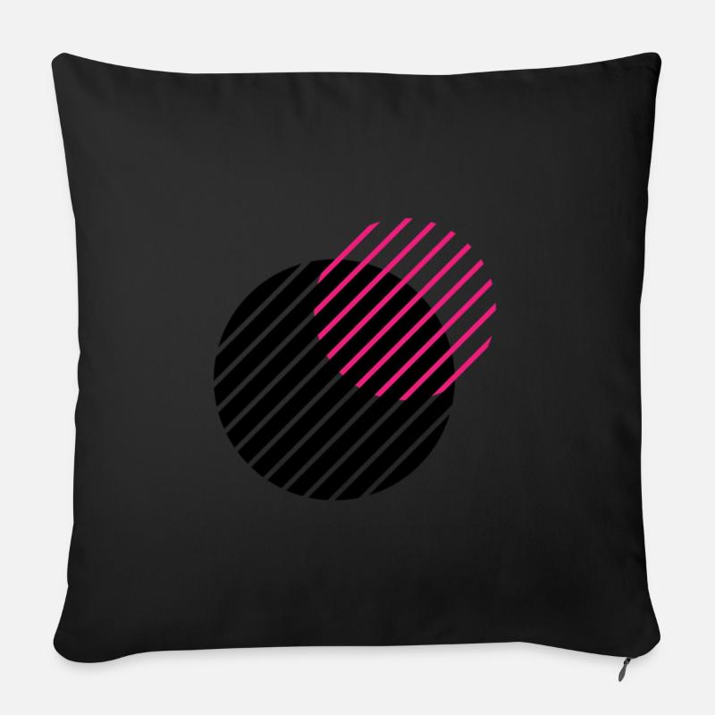 retro - Sofakissenbezug 45 x 45 cm - Schwarz