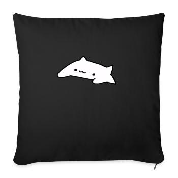 Mèmes Bongo Cat - Housse de coussin décorative 45 x 45 cm - noir - Devant