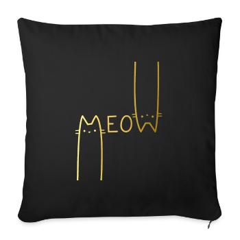 Meow! - Sofakissenbezug 45 x 45 cm - Schwarz - Vorne
