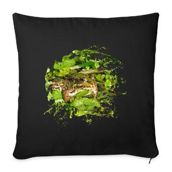 Sois courageux et pas une grenouille terrifiante - Housse de coussin décorative 45 x 45 cm - noir - Devant