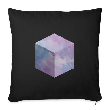 Galaxy Cube - Sofa pillowcase 17,3'' x 17,3'' (45 x 45 cm) - black - Front