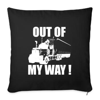 Trucker - Sofakissenbezug 45 x 45 cm - Schwarz - Vorne