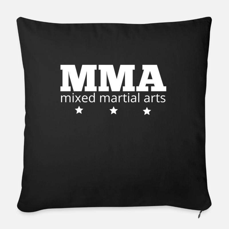MMA - Sofakissenbezug 45 x 45 cm - Schwarz