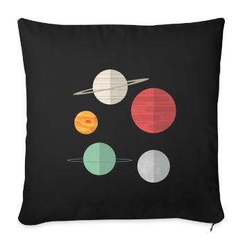 Galaxis - Sofakissenbezug 45 x 45 cm - Schwarz - Vorne
