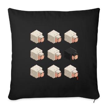 Stand out - Sofa pillowcase 17,3'' x 17,3'' (45 x 45 cm) - black - Front