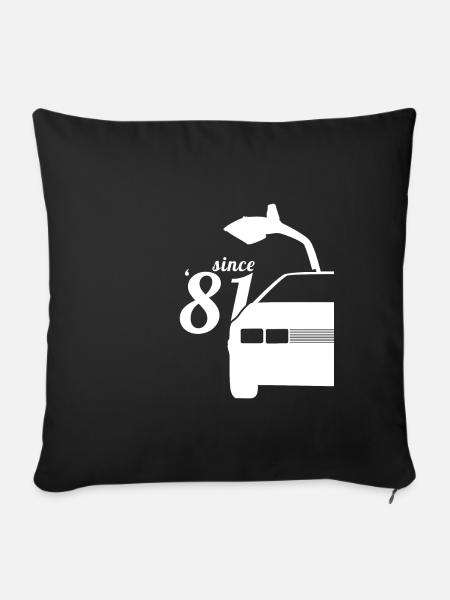 Seit 1981 / DeLorean - Sofakissenbezug 45 x 45 cm - Schwarz