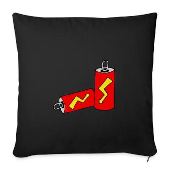 Energy drink - Sofa pillowcase 17,3'' x 17,3'' (45 x 45 cm) - black - Front