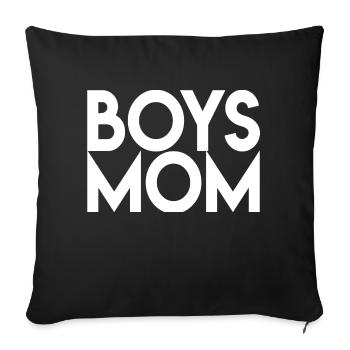 Boys Mom - Sofa pillowcase 17,3'' x 17,3'' (45 x 45 cm) - black - Front