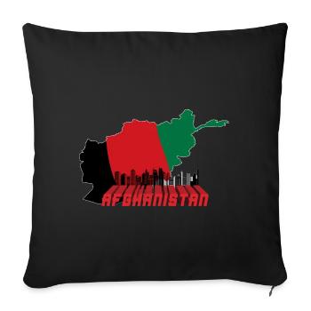 Afghanistan - Housse de coussin décorative 45 x 45 cm - noir - Devant