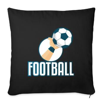 Street Soccer Footballer Jeu De Football Cadeau - Housse de coussin décorative 45 x 45 cm - noir - Devant