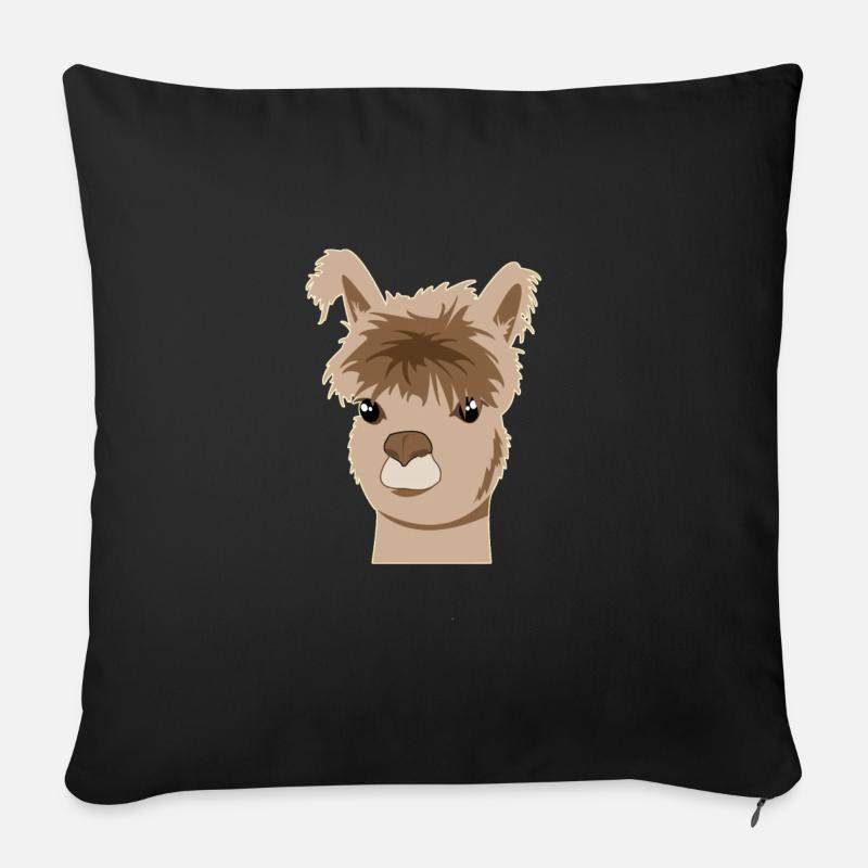 LAMA - Sofakissenbezug 45 x 45 cm - Schwarz
