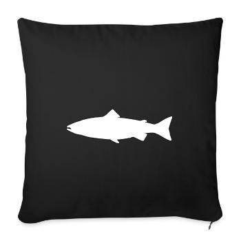 Trout - Sofa pillowcase 17,3'' x 17,3'' (45 x 45 cm) - black - Front