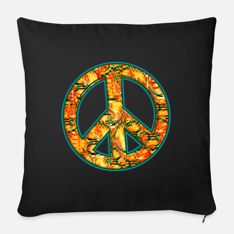 Peace - Sofakissenbezug 45 x 45 cm - Schwarz