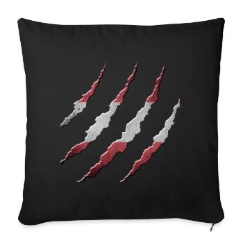 Autriche - Housse de coussin décorative 45 x 45 cm - noir - Devant