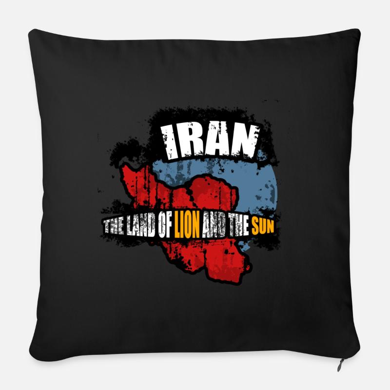 Iran. Téhéran - Housse de coussin décorative 45 x 45 cm - noir