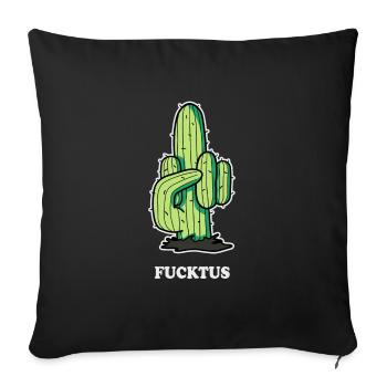 Fucktus - Sofa pillowcase 17,3'' x 17,3'' (45 x 45 cm) - black - Front