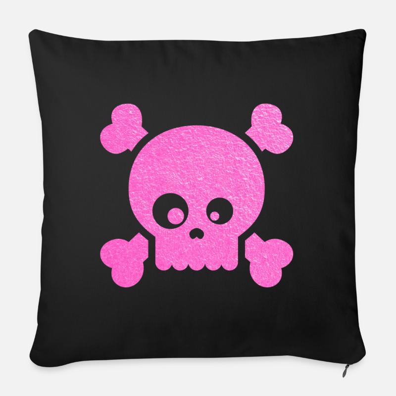 Totenkopf - Sofakissenbezug 45 x 45 cm - Schwarz