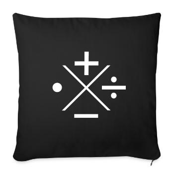 Math Symbol Plus Genius Physicist Nerd Gift - Sofa pillowcase 17,3'' x 17,3'' (45 x 45 cm) - black - Front