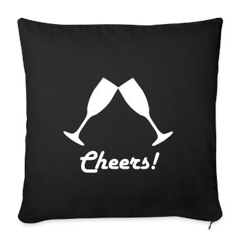 Cheers - Housse de coussin décorative 45 x 45 cm - noir - Devant