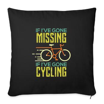 Radeln Radler Mountainbike Rennrad Geschenk - Sofakissenbezug 45 x 45 cm - Schwarz - Vorne