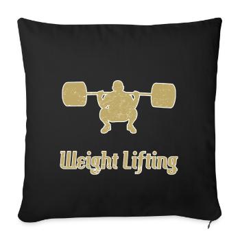 Gewichtheben Weight Lifting - Sofakissenbezug 45 x 45 cm - Schwarz - Vorne
