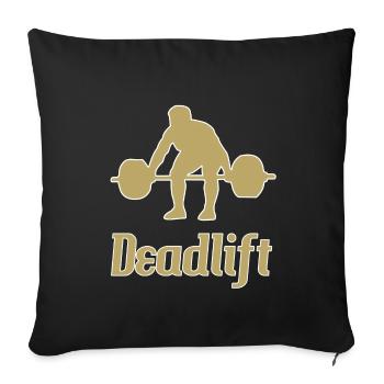 Lifter Deadlift Gym Fitness - Housse de coussin décorative 45 x 45 cm - noir - Devant