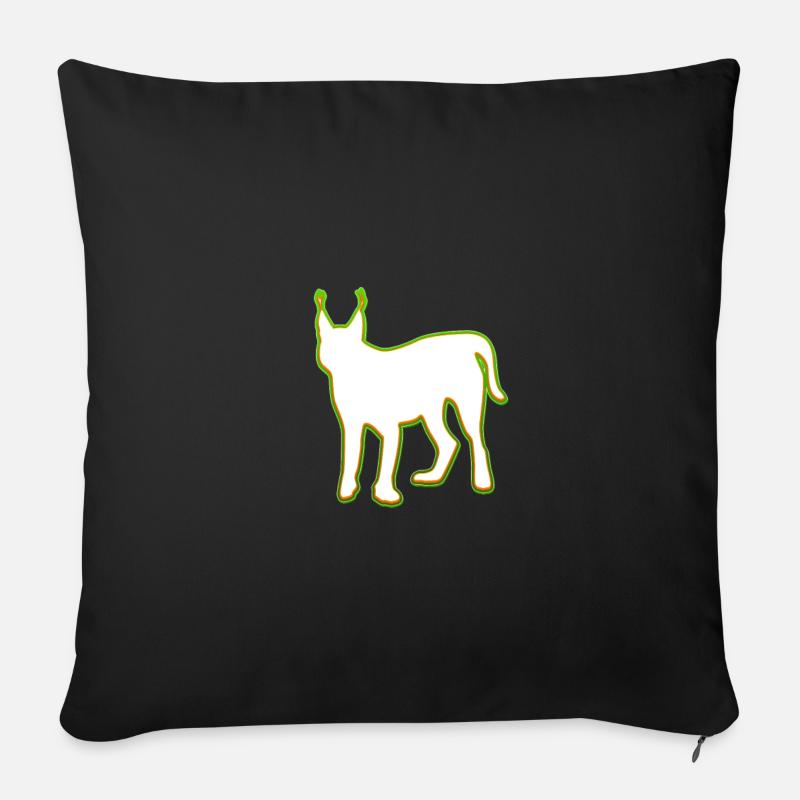 Luchs - Sofakissenbezug 45 x 45 cm - Schwarz