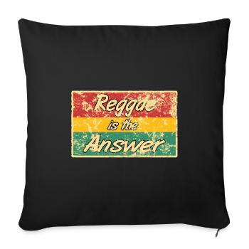 reggae - Sofa pillowcase 17,3'' x 17,3'' (45 x 45 cm) - black - Front
