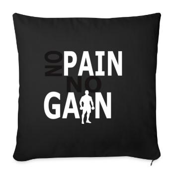 No Pain No Gain - Housse de coussin décorative 45 x 45 cm - noir - Devant