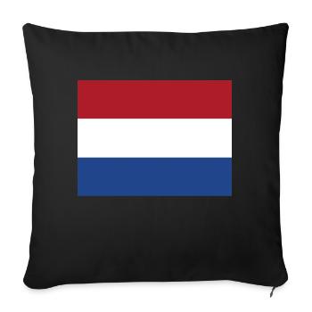 Flag of the Netherlands (nl) - Sofa pillowcase 17,3'' x 17,3'' (45 x 45 cm) - black - Front