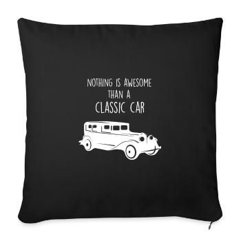 Classic cars vintage cars - Sofa pillowcase 17,3'' x 17,3'' (45 x 45 cm) - black - Front